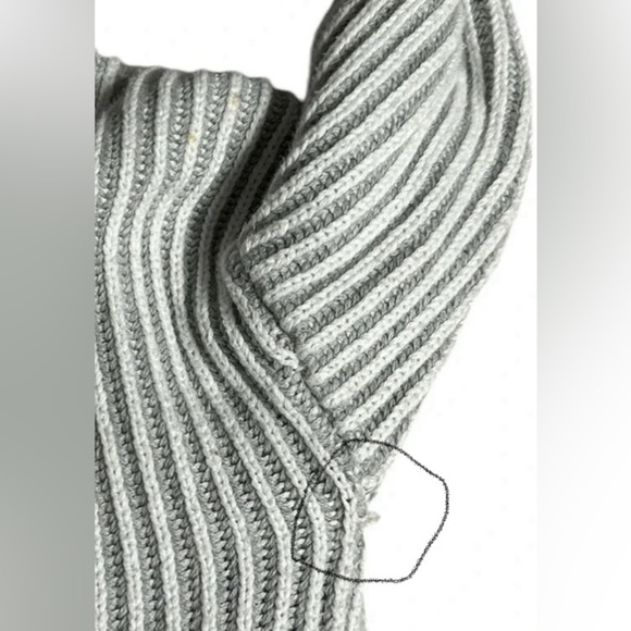 TAHARI grey open front cardigan,M. chunky knit , cottagecore,cabincore,office - Picture 13 of 14